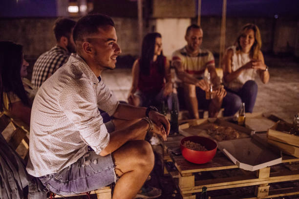 Young man at the party