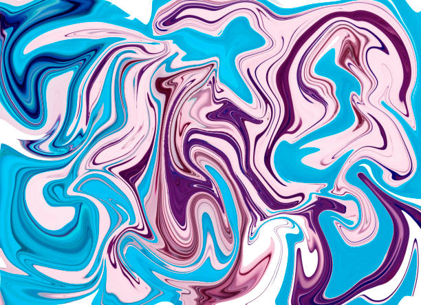 istock Marble texture in red and blue paint mix. Colorful mesh with spring color palette 827715096