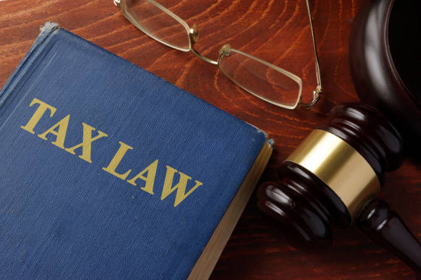istock Book with title tax law on a table. 827720920