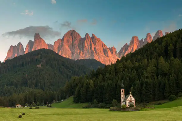 San Giovanni Church, Dolomites, Mountain, Springtime, European Alps, Famous Place