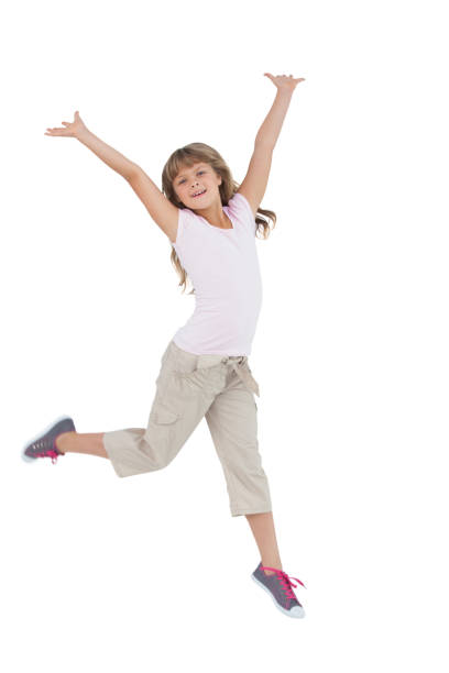istock Happy girl jumping 827740118