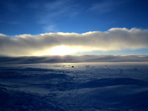 istock Wind surfing and snowkiting in winter 827741432