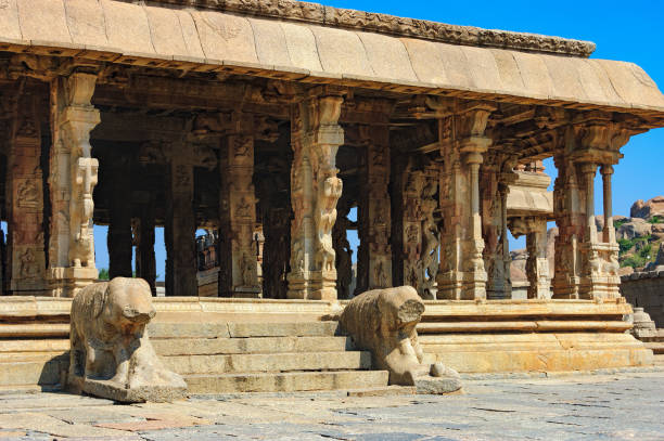 istock Lions guard Bala Krishna in Hampi, India 827742060