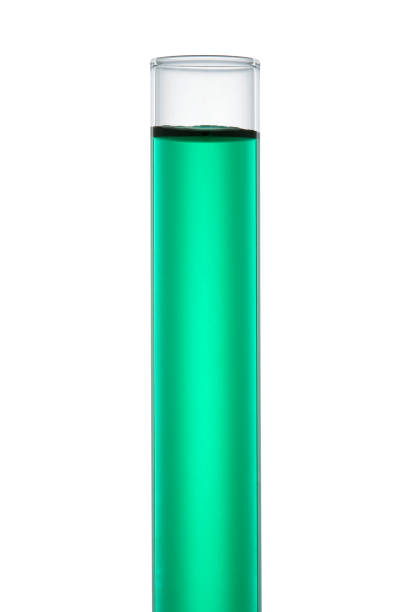 istock Test Tube with Green Liquid isolated on White Background 827749830