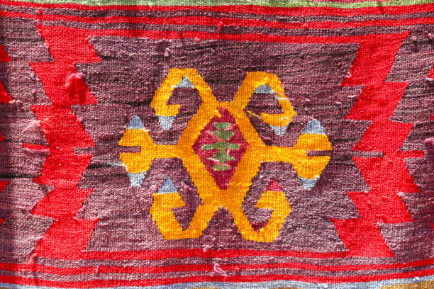 Colorful Turkish Carpet in Uchisar, Cappadocia, Turkey