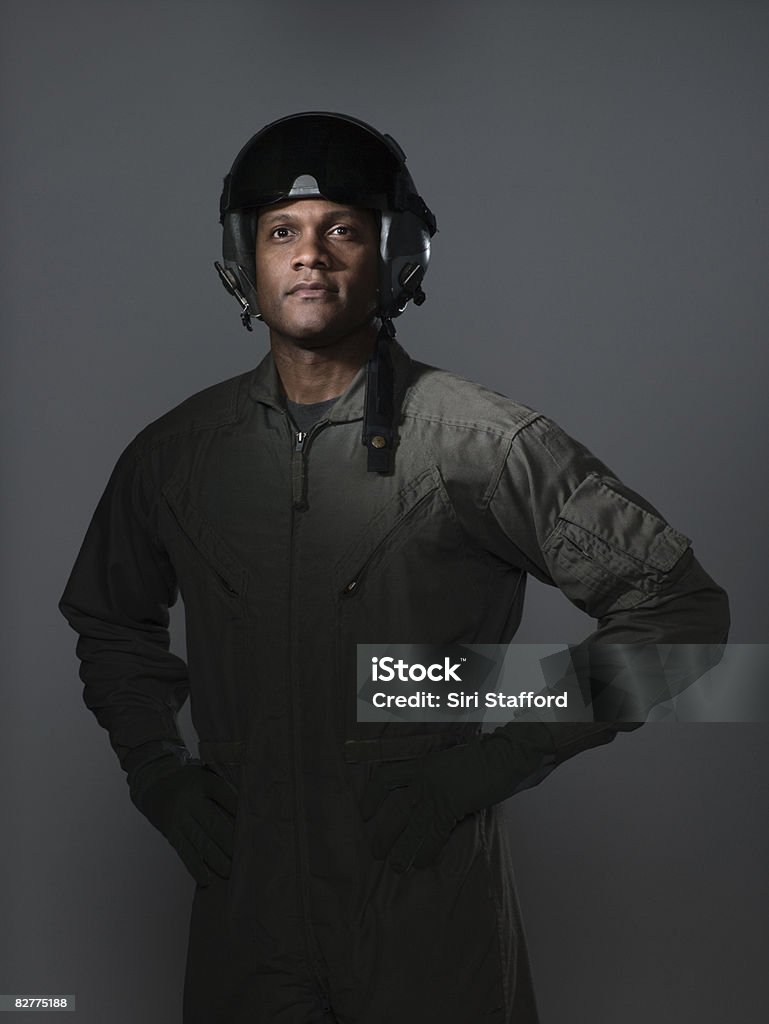 fighter pilot, portrait  Pilot Stock Photo