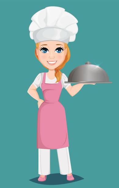 Ilustración de Chef Mujer En Rosa Delantal Y Cocinero Sombrero Con Cloche De Restaurante Cocinero De Dibujos Animados Lindo Carácter y más Vectores Libres de Derechos de Chef - iStock Ilustración de Chef Mujer En Rosa Delantal Y Cocinero Sombrero Con Cloche De Restaurante Cocinero De Dibujos Animados Lindo Carácter y más Vectores Libres de Derechos de Chef - iStock