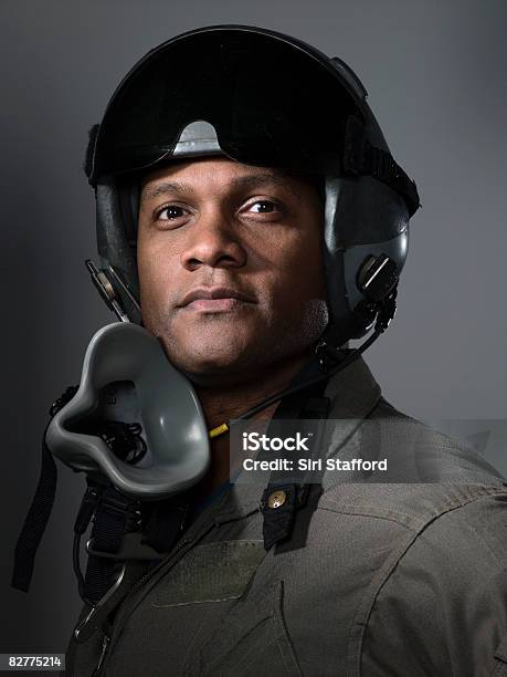 Fighter Pilot Portrait Closeup Stock Photo - Download Image Now - Air Force, Pilot, US Air Force