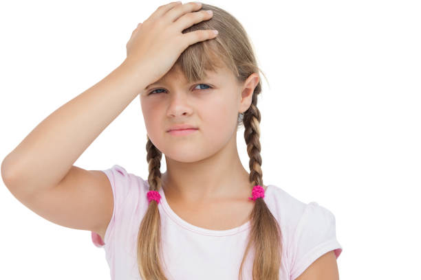 istock Little girl suffering from headache 827769374