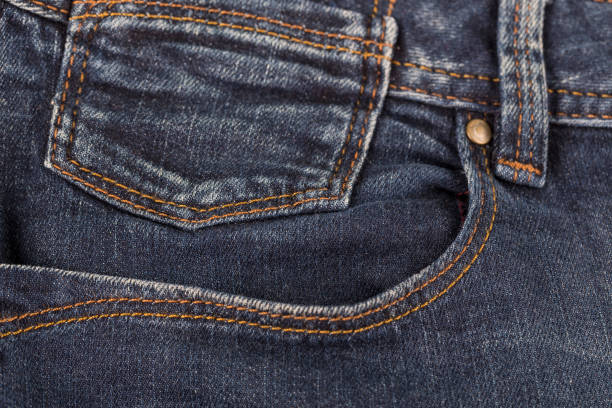 istock Denim jeans pocket close-up texture nackground 827780088