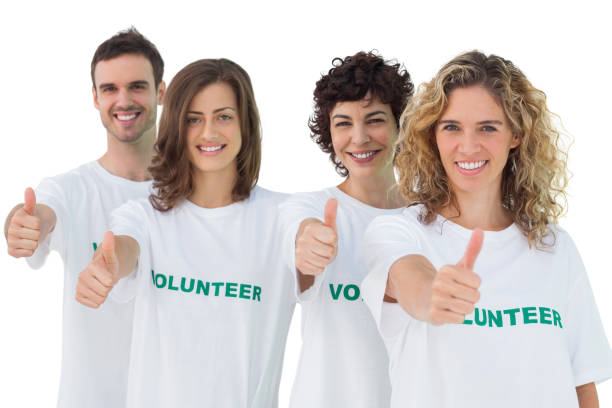 istock Group of volunteers giving thumbs up 827783642