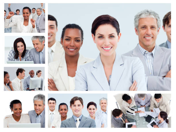 istock Collage of middleaged businesspeople in different situations 827788966