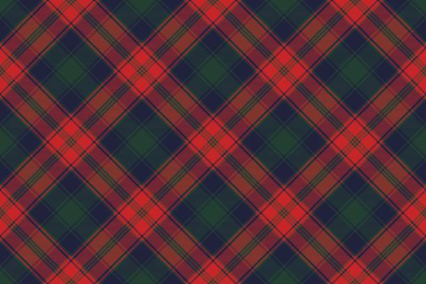 ilustrações de stock, clip art, desenhos animados e ícones de diagonal fabric texture plaid seamless pattern - plaid tartan scottish culture celtic culture