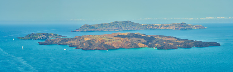 Nea Kameni and Palea Kameni - Santorini island, Greece
