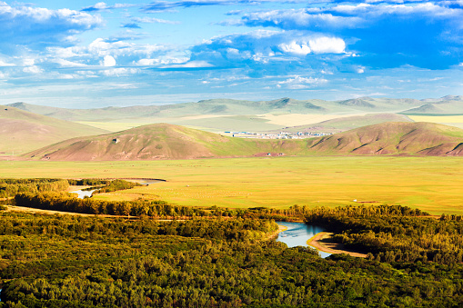 Eergu'Na wetland, Hulunbeir Grassland.Inner Mongolia,China