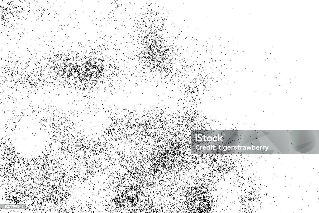 Abstract grainy texture isolated on white background. Silhouette of food flakes such as salt or almond or wheat flour spread on the flat surface or table. Top view. Dust, sand blow or bread crumbs. vector Watercolor Paints stock vector