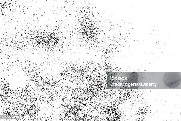 Abstract Grainy Texture Isolated On White Background Silhouette Of Food Flakes Such As Salt Or Almond Or Wheat Flour Spread On The Flat Surface Or Table Top View Dust Sand Blow Or Bread Crumbs Stock Illustration - Download Image Now