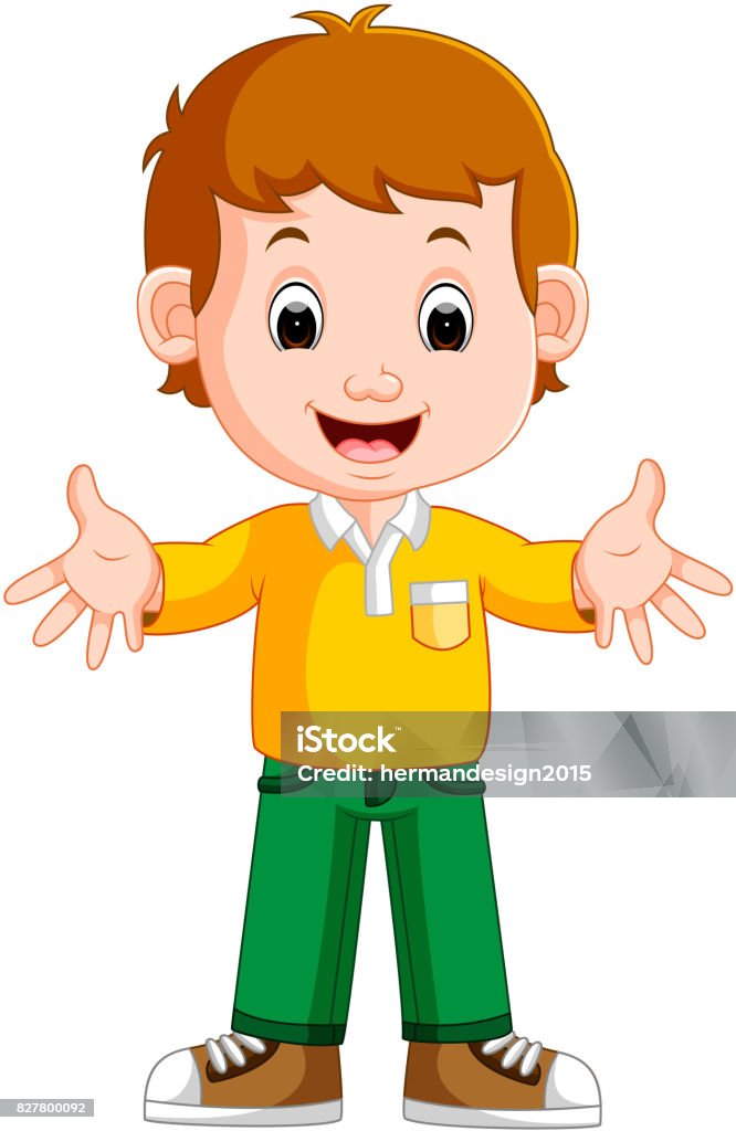 Cute Boy Cartoon Good Posing Stock Illustration - Download Image Now -  Adult, Boys, Cartoon - iStock