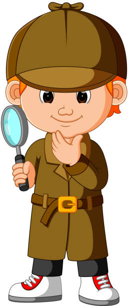 A Smart Young Detective Stock Illustration - Download Image Now - Child,  Detective, Boys - iStock