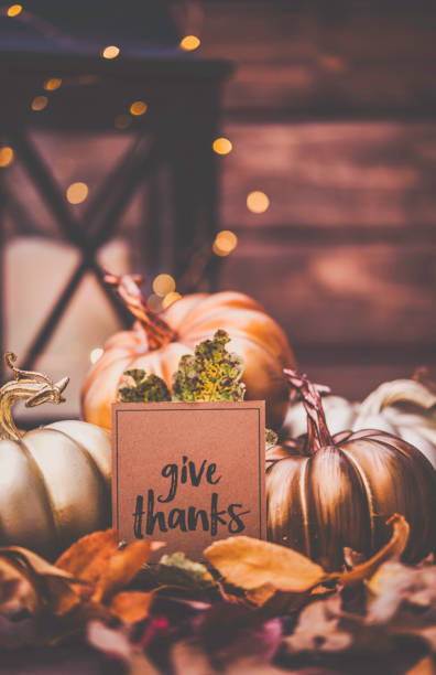 istock Thanksgiving luxury still life arrangement with gratitude message 827810546