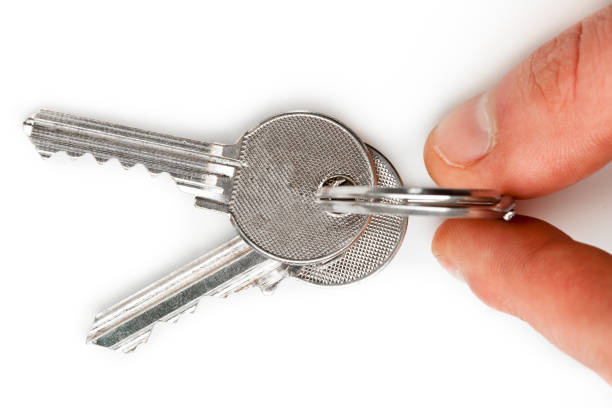 istock Finger holding set of keys 827810904