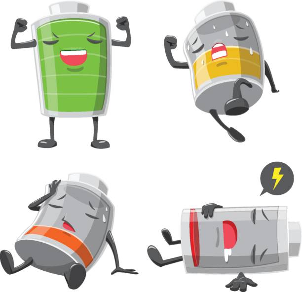 Battery Man Cartoon Stock Illustration - Download Image Now - Battery,  Cartoon, Mascot - iStock