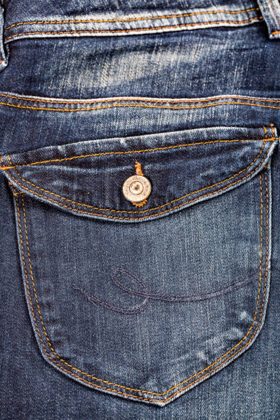 istock Denim jeans pocket close-up texture nackground 827818266