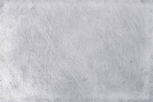 istock aluminium texture background, scratches on stainless steel. 827826376