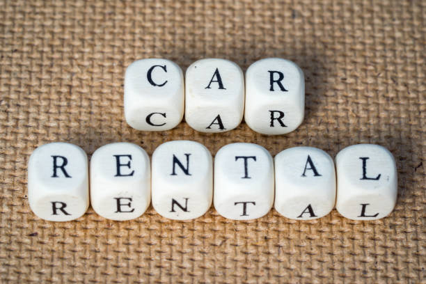 istock car rental word made from toy cubes with letters 827826414
