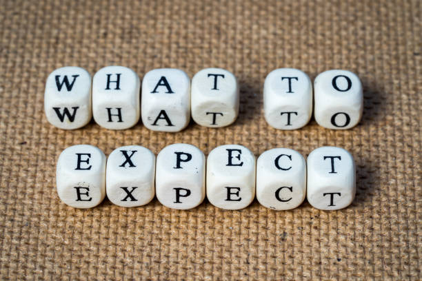 istock what to expect words made from toy cubes with letters 827826440