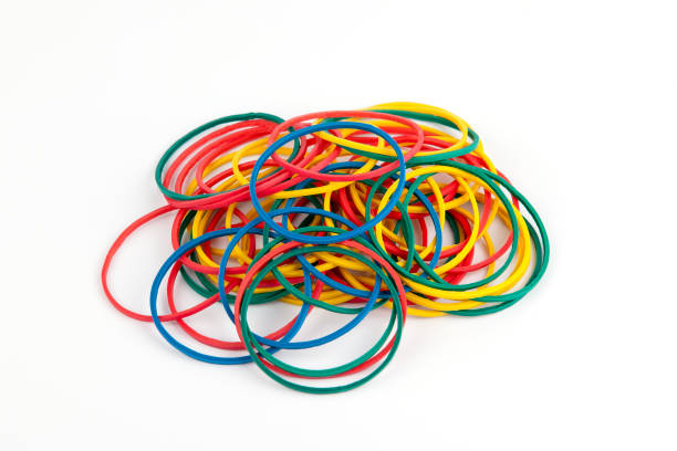 istock Colorful rubber bands on white background 827829980