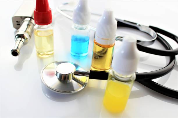 istock An image of a e-cigarette and a stethoscope - concept 827834604