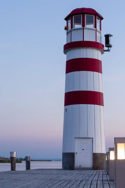 istock Sunset Impression of Lighthouse at Lake Neusiedl (Podersdorf am See, Burgenland, Austria) 827840132
