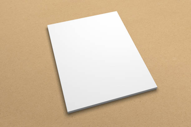 istock Brochure 3D illustration mockup on recycled paper texture No. 4 827846648