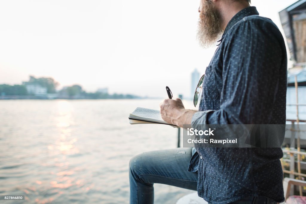 Writer Journalism Imagination Novelist Message Concept Diary Stock Photo