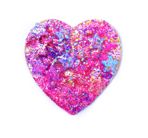 istock Heart glitter and star on white background 827850002