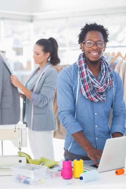 istock Fashion designer smiling at camera 827850330