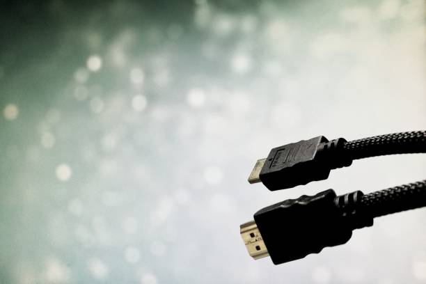 istock close shot of HDMI cable on bokeh background 827850872