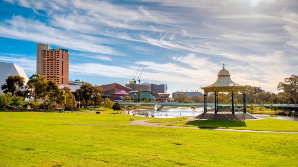 istock Adelaide city skyline on a day 827867140