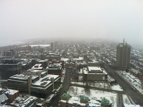 Quebec City skyline in winter