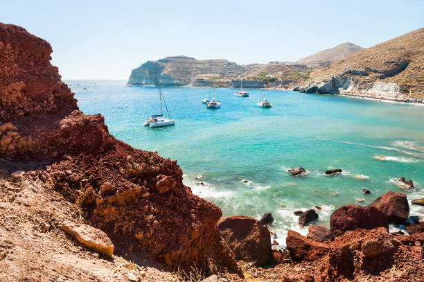 istock Red beach on Santorini island, Greece. 827872706
