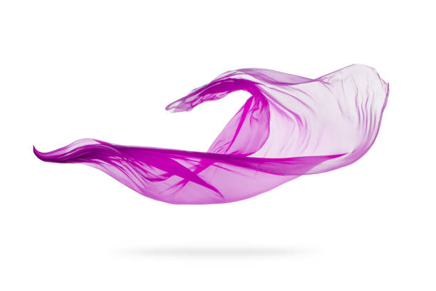 istock Smooth elegant purple cloth isolated on white background 827879002