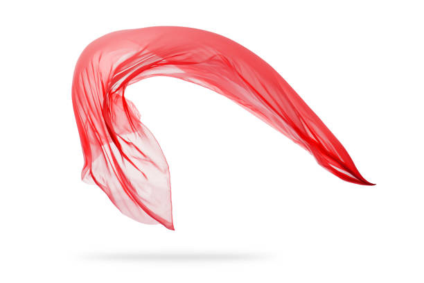 istock Smooth elegant red cloth isolated on white background 827879016