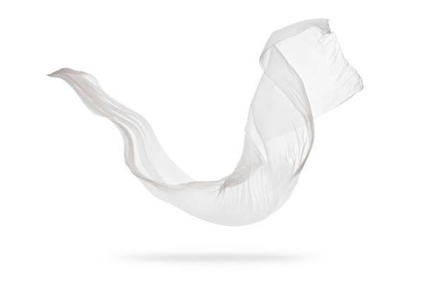 istock Smooth elegant white cloth isolated on white background 827879066