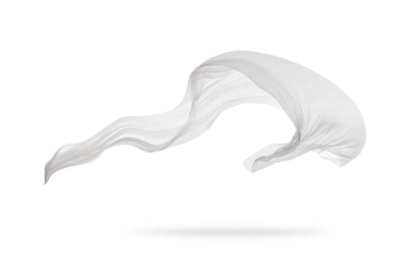 istock Smooth elegant white cloth isolated on white background 827879226