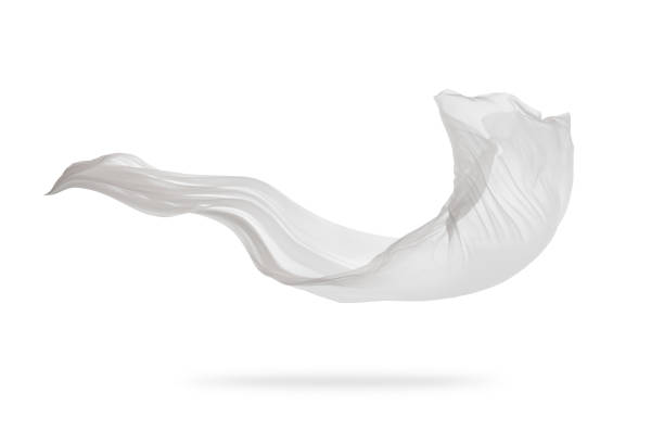 istock Smooth elegant white cloth isolated on white background 827879442