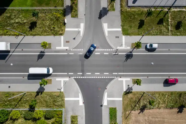 Photo of Industrial area,road junction, aerial view