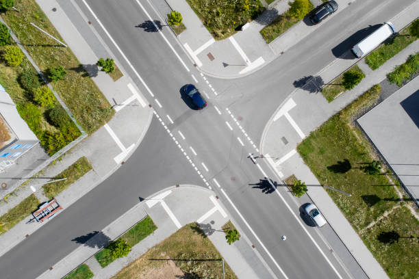 istock Industrial area,road junction, aerial view 827884758