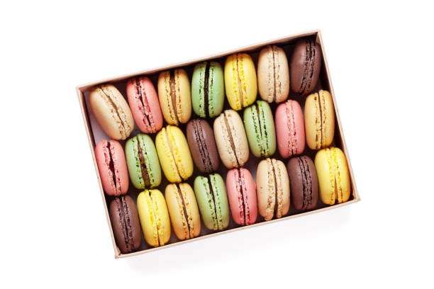 istock Colorful macaroons. Sweet macarons 827887848