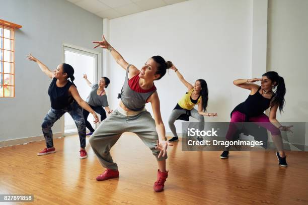 Hiphop Dancers Having Training Stock Photo - Download Image Now - Dancing, Dance Studio, Hip Hop Culture